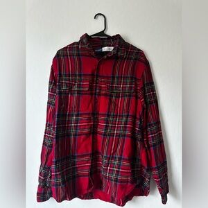 Old Navy Red and Multicolor Plaid Shirt